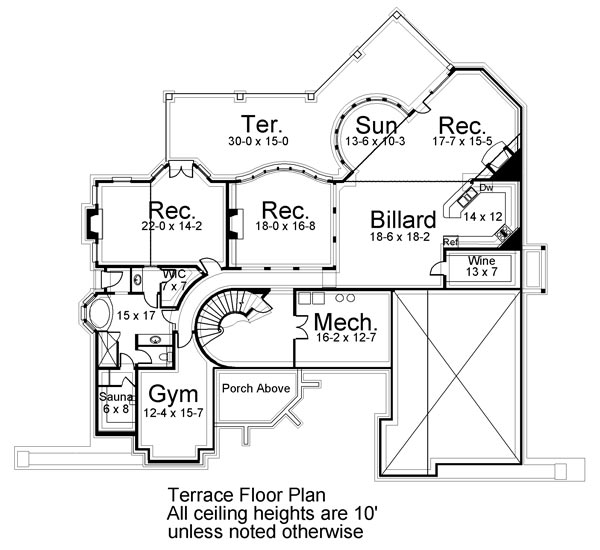 Terrace Floor Plan image of Pontarion II House Plan